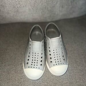 NATIVE Gray Slip-On Kids Sneakers